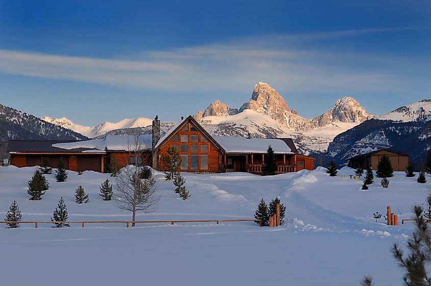 Winter conditions in Driggs, Idaho