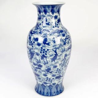 Blue and white porcelain vase from Wayfair