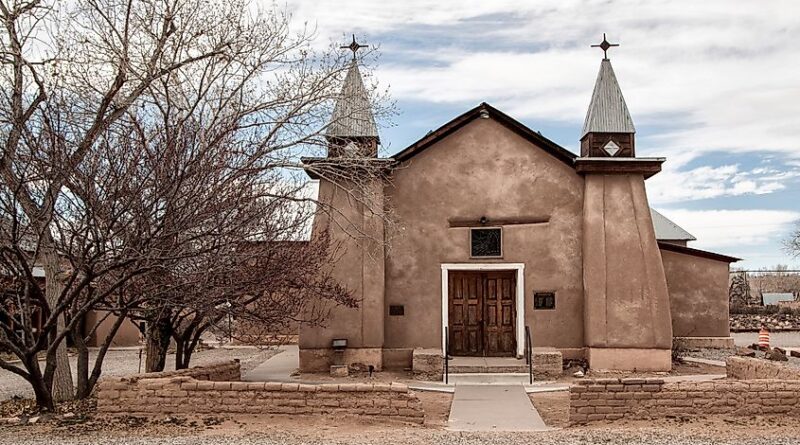 Old San Isidro Church, Corrales, New Mexico.