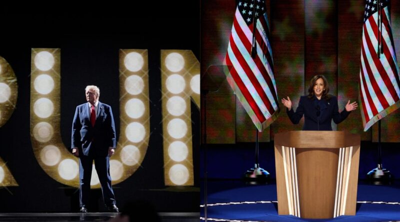 The signs and audience chants at the DNC were all about America. At the RNC, it was a Trump show.