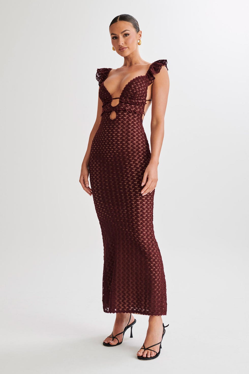 Ezra Lace Maxi Dress—Plum