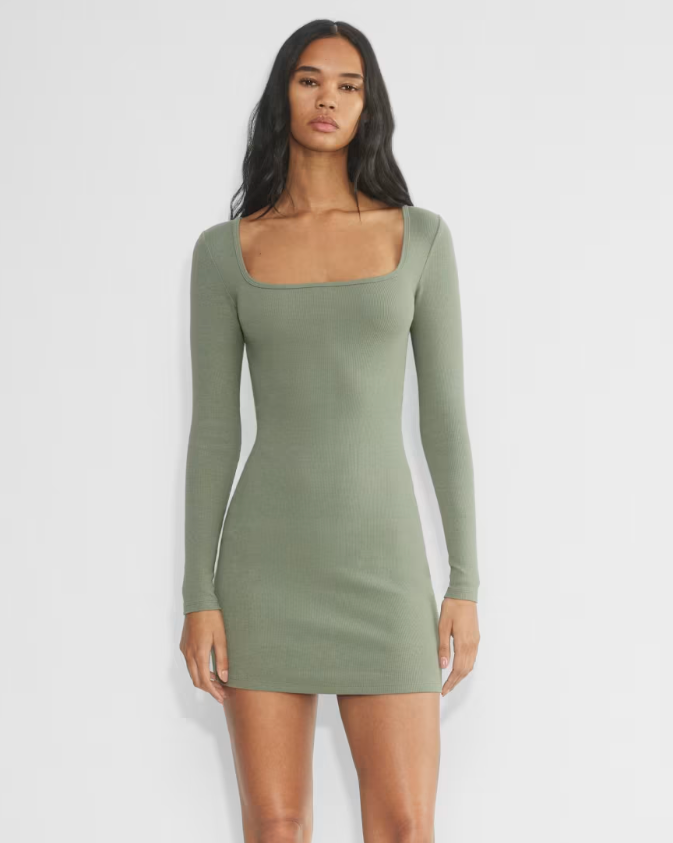 HomeStretch™ Squareneck Minidress