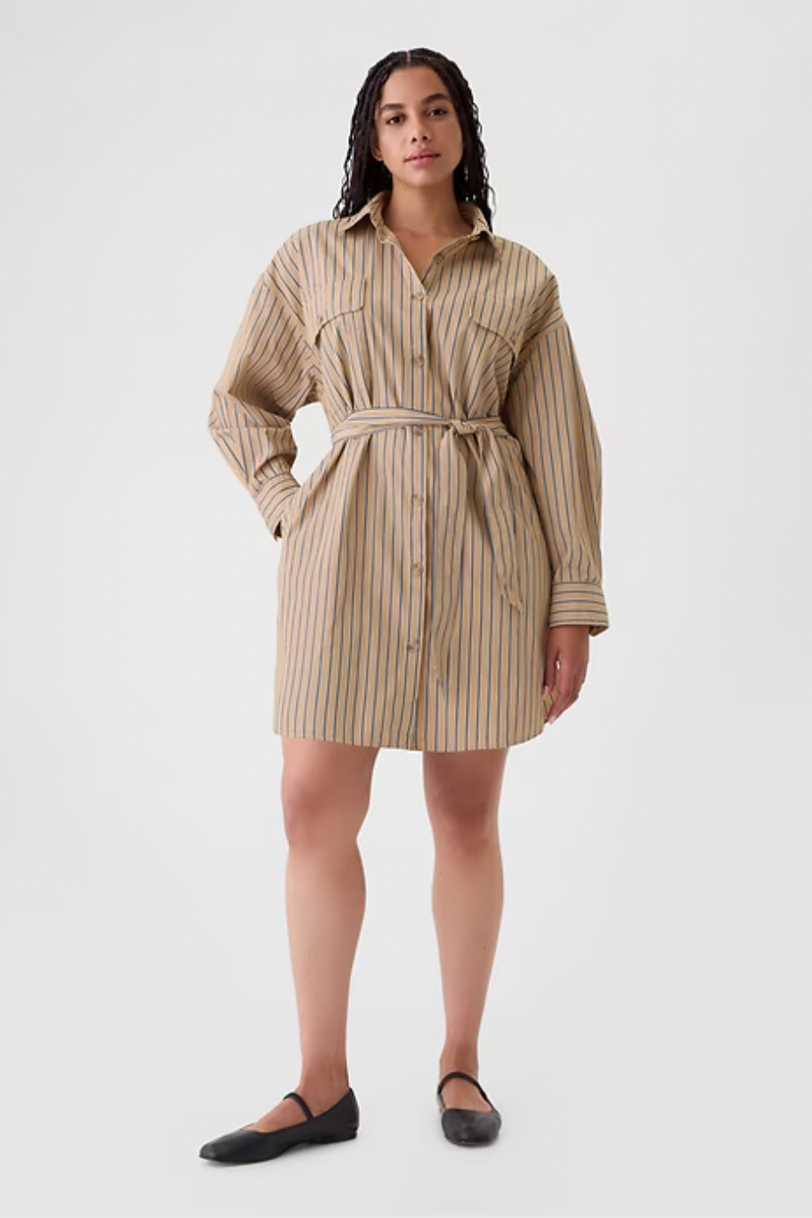 Organic Cotton Oxford Mini Shirtdress